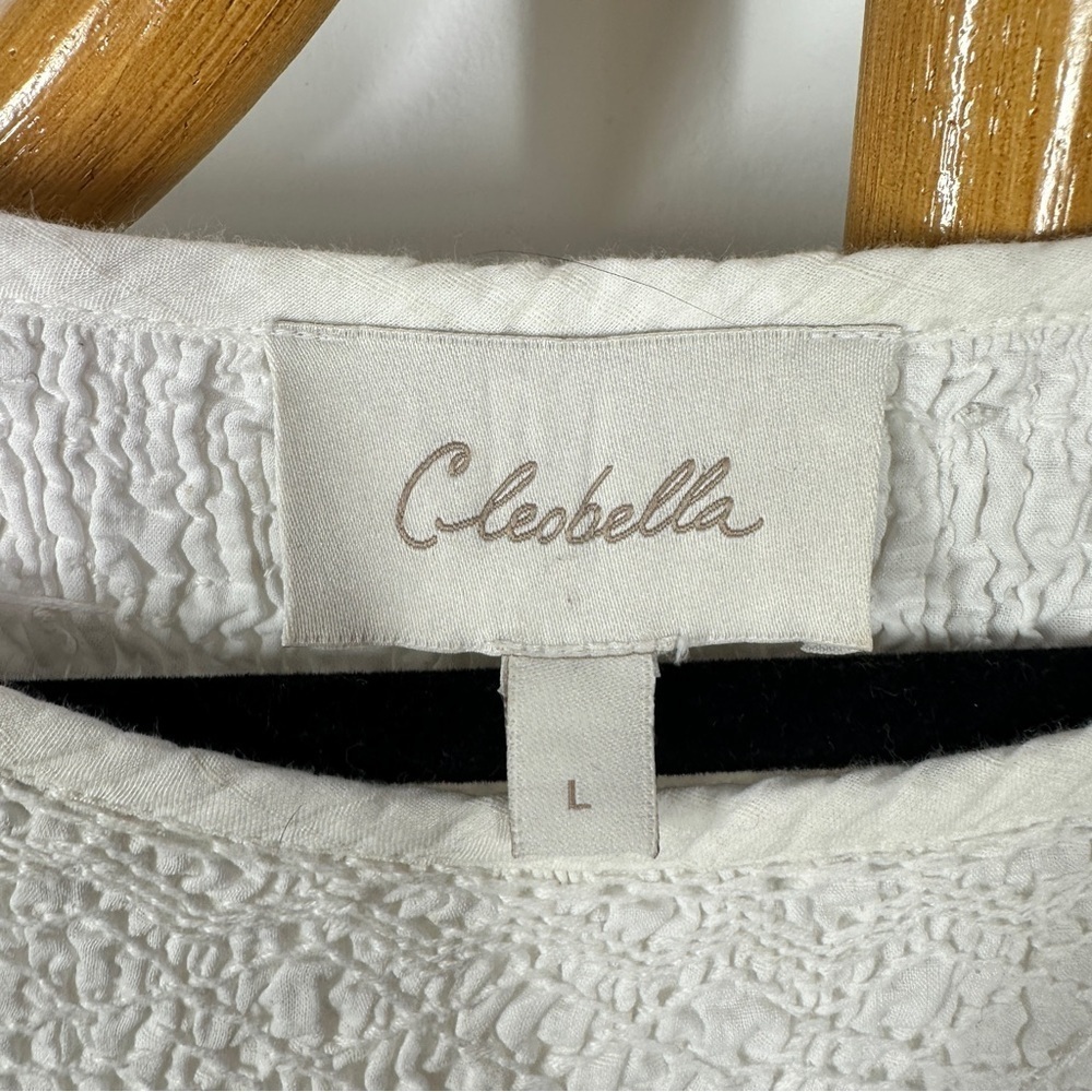 Cleobella White Ada Mini Dress sz L - Picture 6 of 8